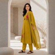 PANKHURI – Embroidered A-Line Suit Set - Image 4