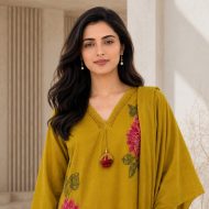 PANKHURI – Embroidered A-Line Suit Set - Image 2