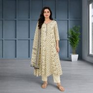 AVNI - Ivory Anarkali Suit Set