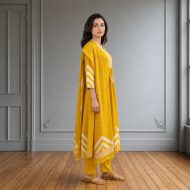 SITAARA – Mustard A-Line Suit Set - Image 3