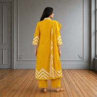 SITAARA – Mustard A-Line Suit Set - Image 5