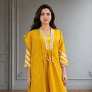 SITAARA – Mustard A-Line Suit Set - Image 2