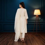KATHA ivory straight suit set by Juplee