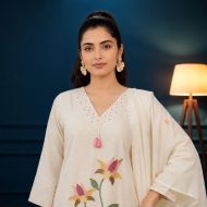 KATHA ivory straight suit set by Juplee