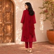 Laila- Embroidered Straight Kurta Set - Image 5