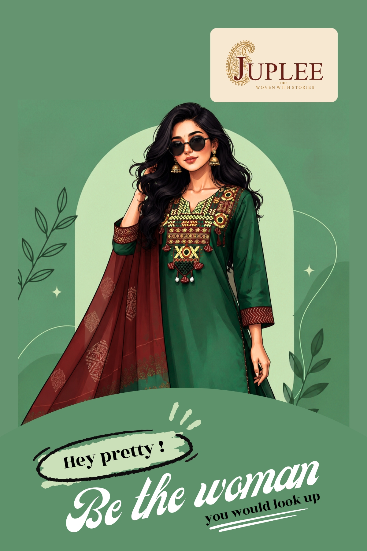 MEGHA – Embroidered Straight Fit Suit Set