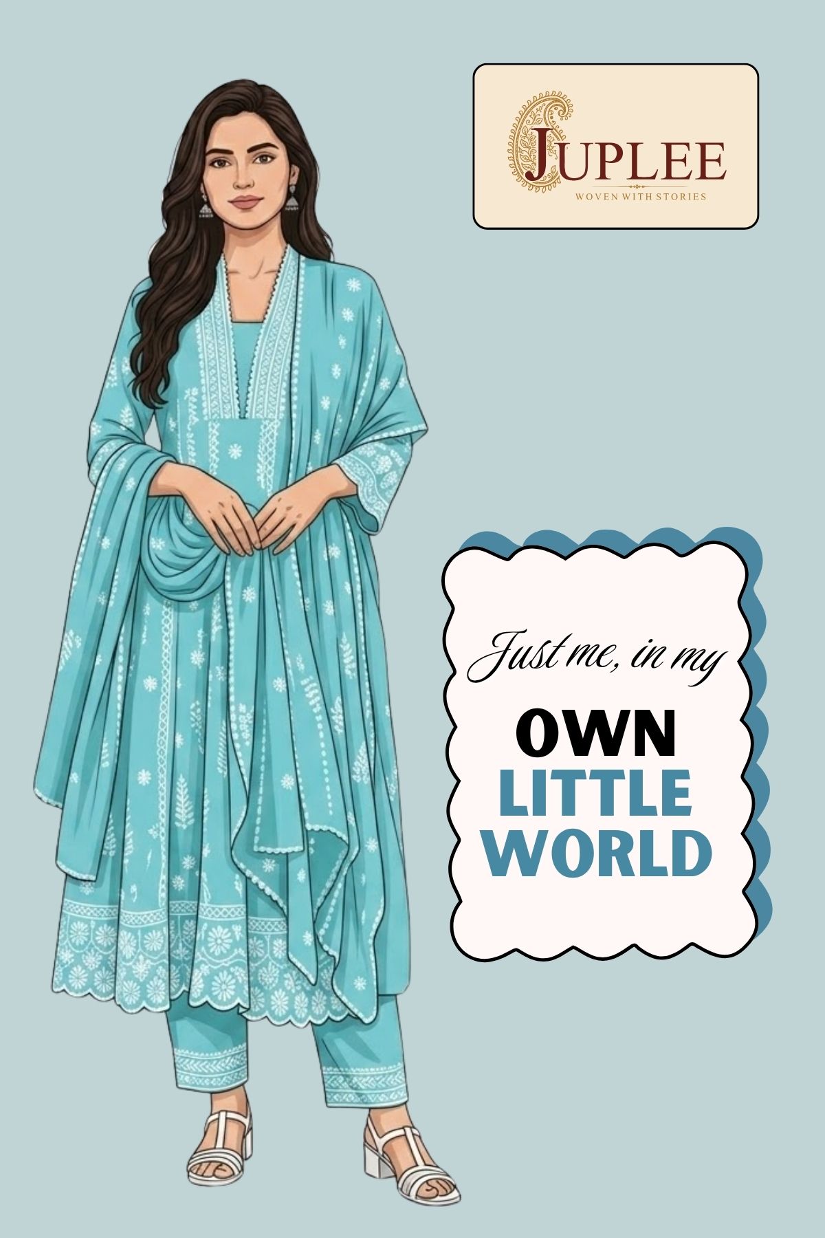 INAYA – Fully Embroidered Anarkali Suit Set