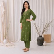 CHANCHAL - Embroidered Kurta Pant Set - Image 8