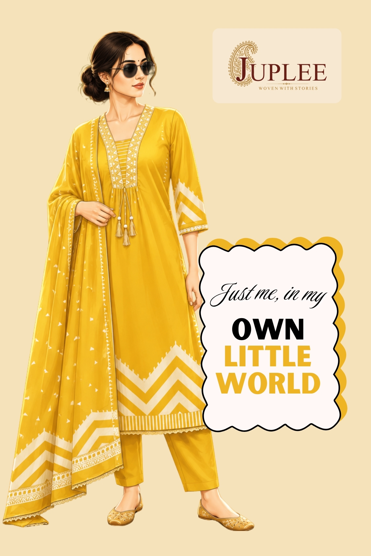 SITAARA – Mustard A-Line Suit Set