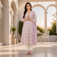BAAWRI – Printed Anarkali Suit Set