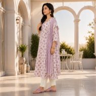BAAWRI – Printed Anarkali Suit Set - Image 5