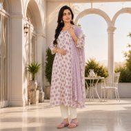 BAAWRI – Printed Anarkali Suit Set - Image 4