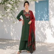 MEGHA – Embroidered Straight Fit Suit Set