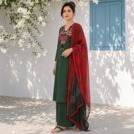 MEGHA – Embroidered Straight Fit Suit Set - Image 3