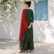 MEGHA – Embroidered Straight Fit Suit Set - Image 2