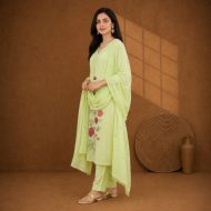 SUHANI – Embroidered A-Line Suit Set - Image 3