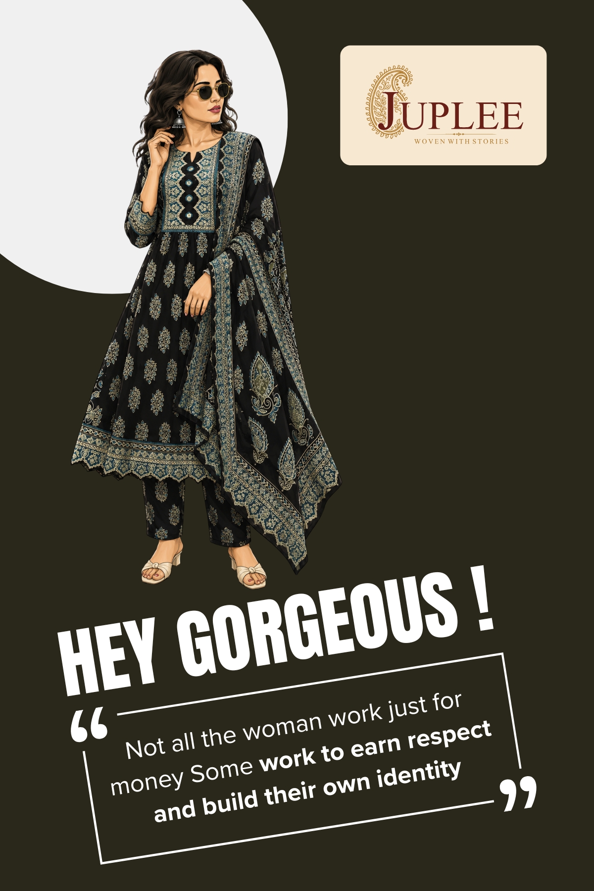 NAAZ – Black A-Line Suit Set