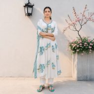 KOMAL – Floral Anarkali Suit Set