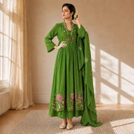 RUHI - Green Anarkali Suit Set
