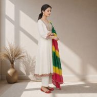 HANSHIKA - Ivory Anarkali Suit Set