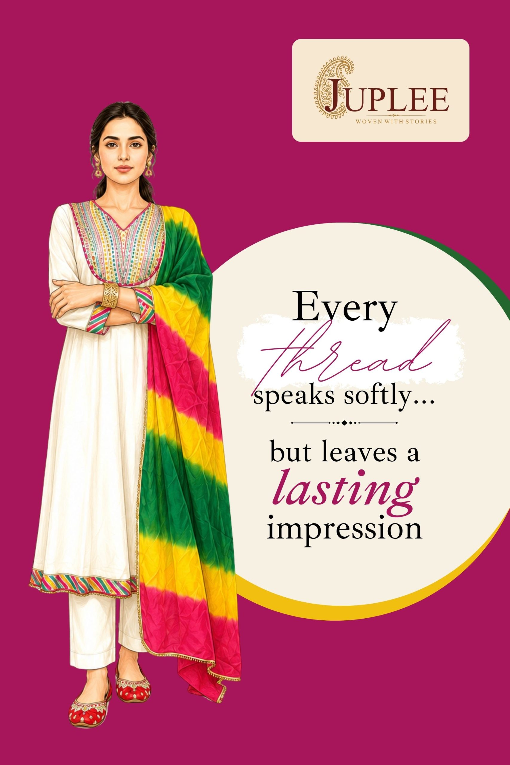 HANSHIKA - Ivory Anarkali Suit Set