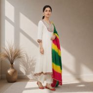 HANSHIKA - Ivory Anarkali Suit Set