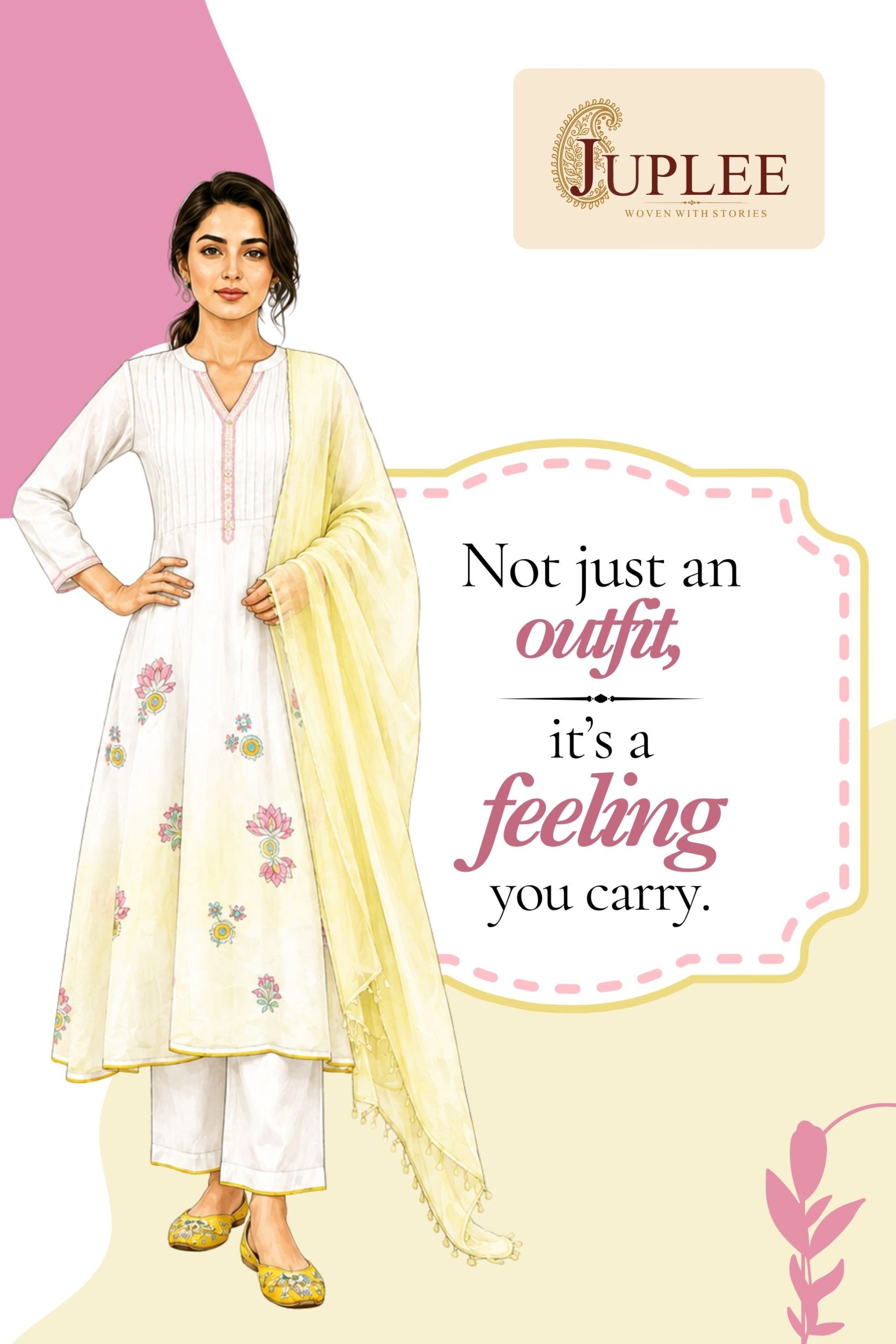 TAIRA - Lemon Yellow Anarkali Suit Set