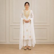 CHANDNI - White Straight Suit Set