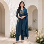 RITU - Blue Anarkali Suit Set