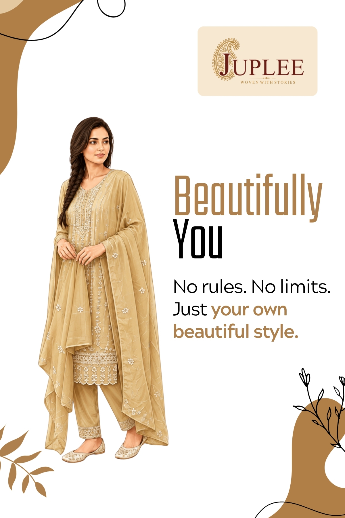 EKTARA - Cream Straight Suit Set