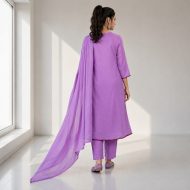 VRINDHA - Purple A-Line Suit Set - Image 4