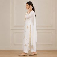 CHANDNI - White Straight Suit Set - Image 2