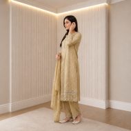 EKTARA - Cream Straight Suit Set - Image 2