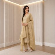 EKTARA - Cream Straight Suit Set - Image 3