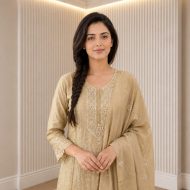 EKTARA - Cream Straight Suit Set - Image 5