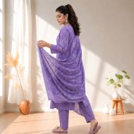 NITRA - Purple Straight Suit Set - Image 2