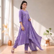NITRA - Purple Straight Suit Set - Image 3