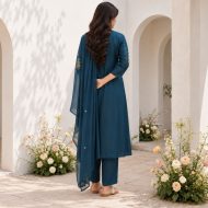 RITU - Blue Anarkali Suit Set - Image 4