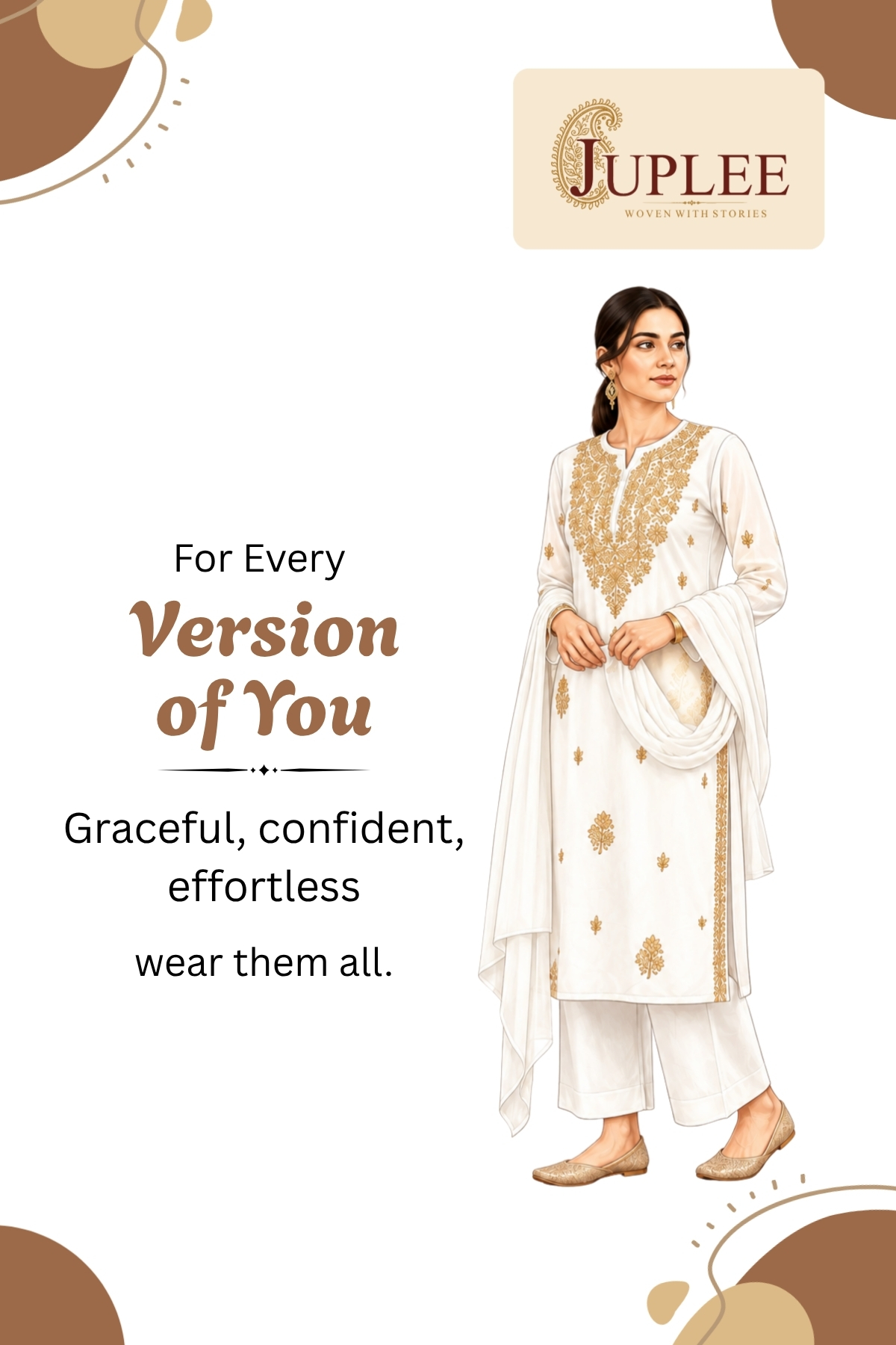 CHANDNI - White Straight Suit Set