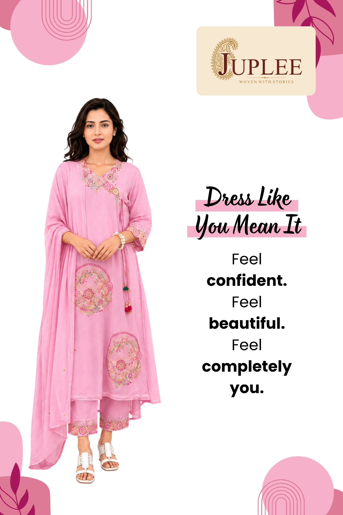 PAL - Pink Embroidered Suit Set