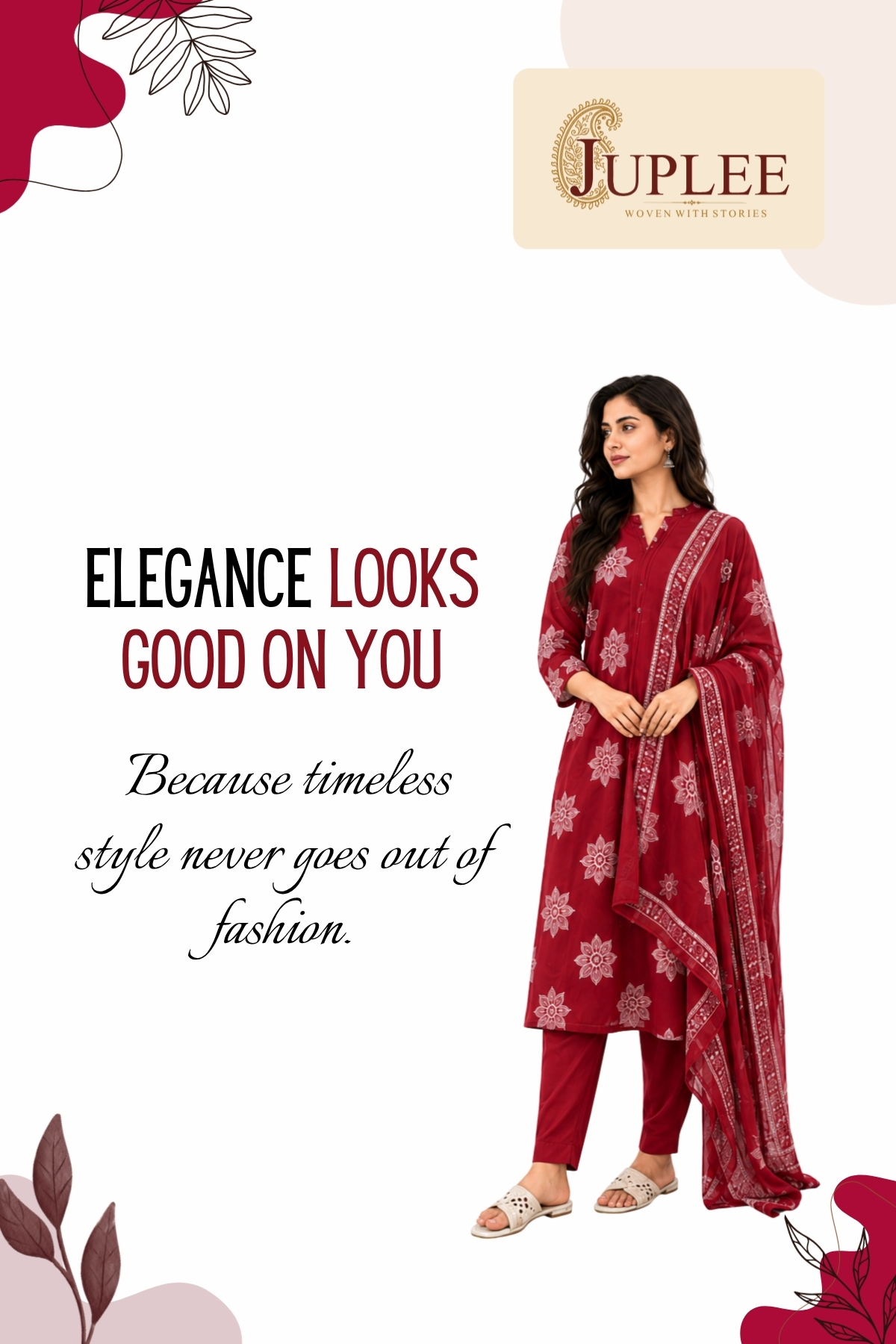 PAYAL - Red Straight Suit Set