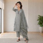 Drishti - Ivory White Cotton Suit Set