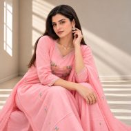 Madhur - Baby Pink Mul Cotton Suit Set - Image 2
